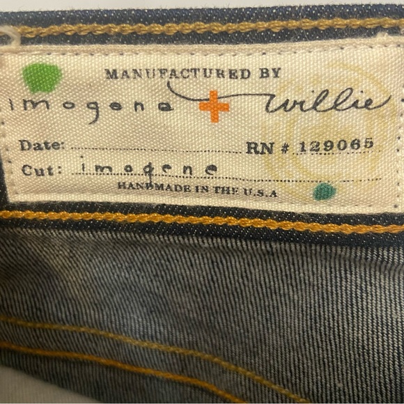 Imogene + Willie “Imogene “ Womens Dark Denim Straight Leg Stretch Jeans- NWT 23 - Picture 3 of 11